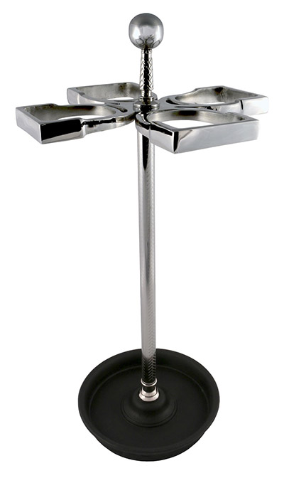 Umbrella Stand Nickel Plated 4 Stirrups